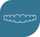 Icon of a dental retainer on a blue background.